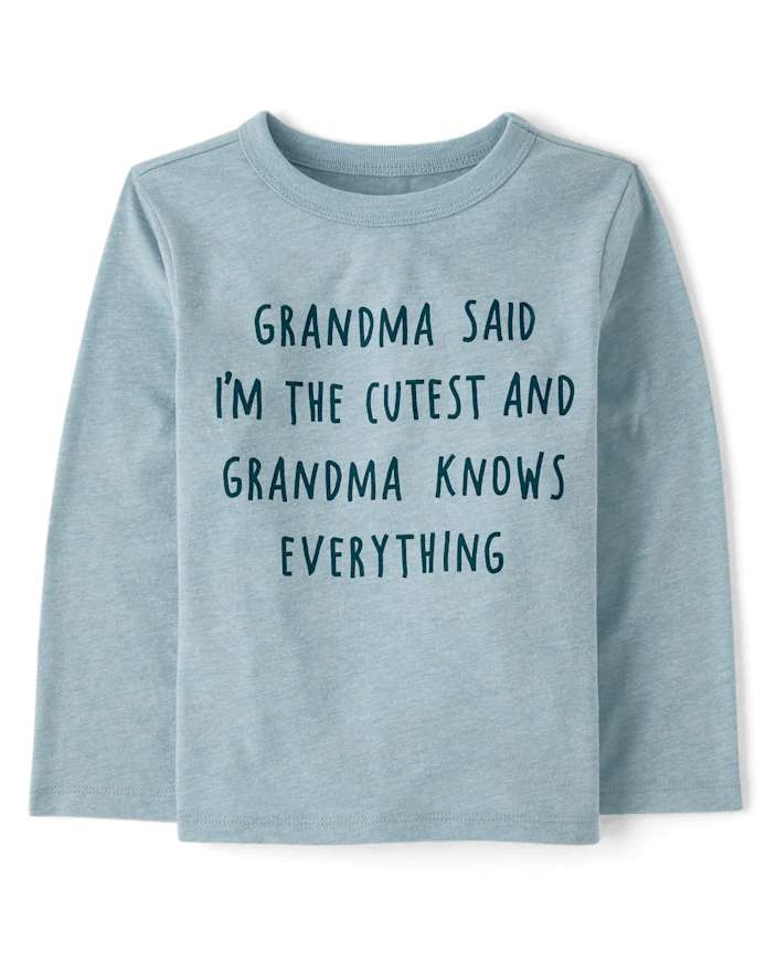T-shirt graphique « Grandma Said » pour bébés et tout-petits garçons