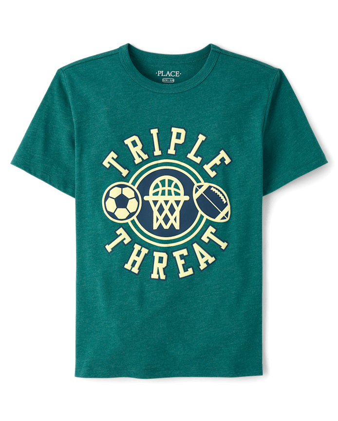 Boys Triple Threat Sports Graphic Tee