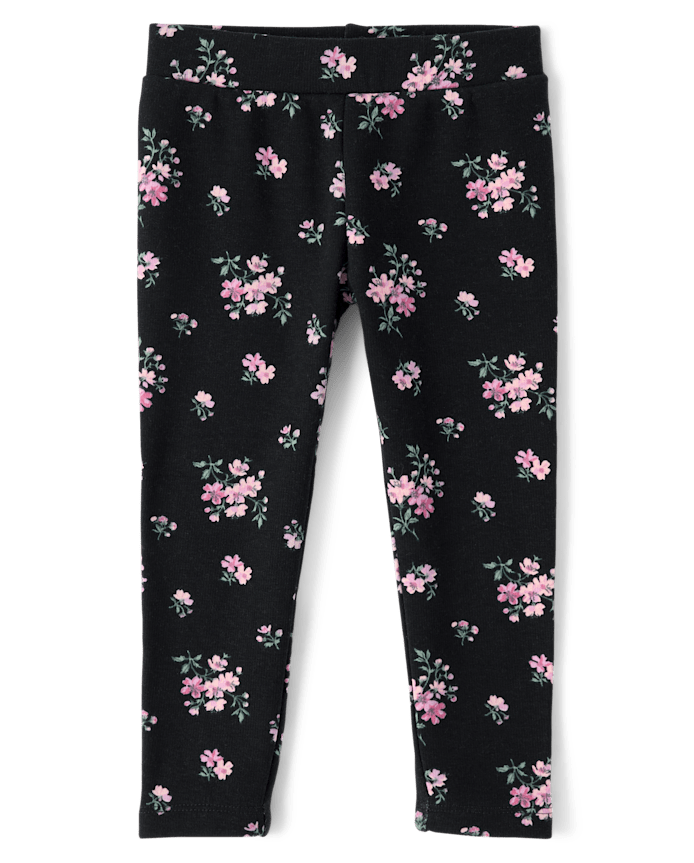Baby And Toddler Girls Floral Winter Warm Leggings