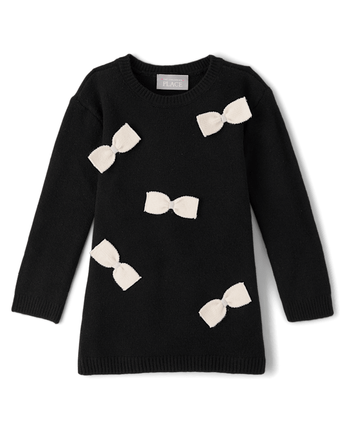 Baby And Toddler Girls Bow Sweater Dress