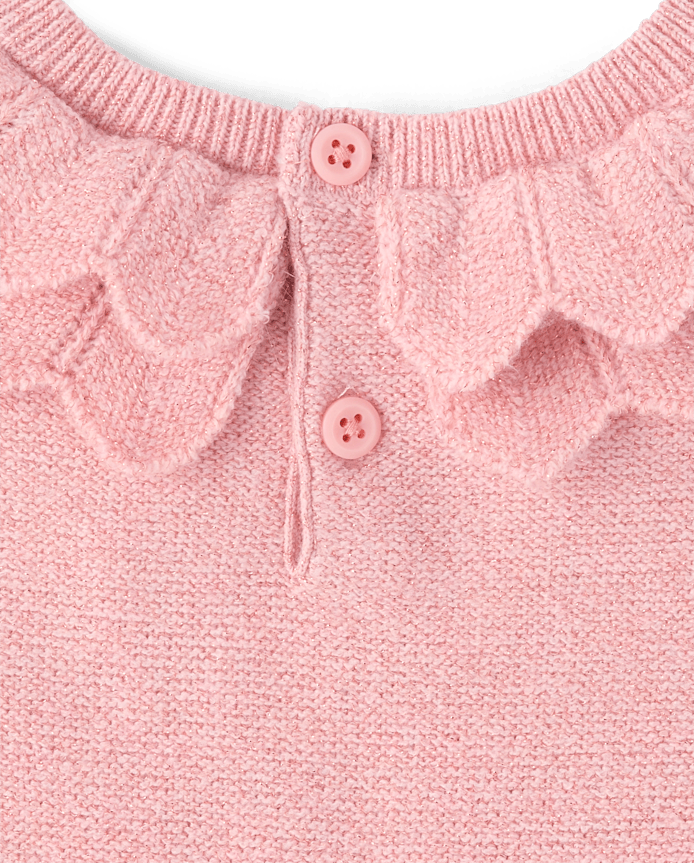 Baby And Toddler Girls Scalloped Sweater Dress