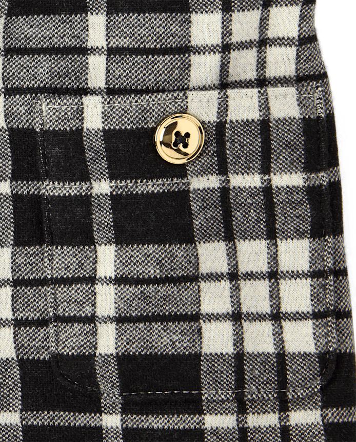 Toddler Girls Plaid Skirtall 2-Piece Outfit Set