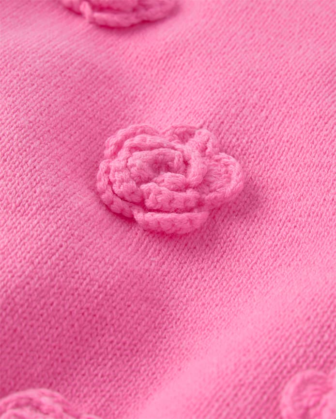 Pull rosace 3D pour petite fille