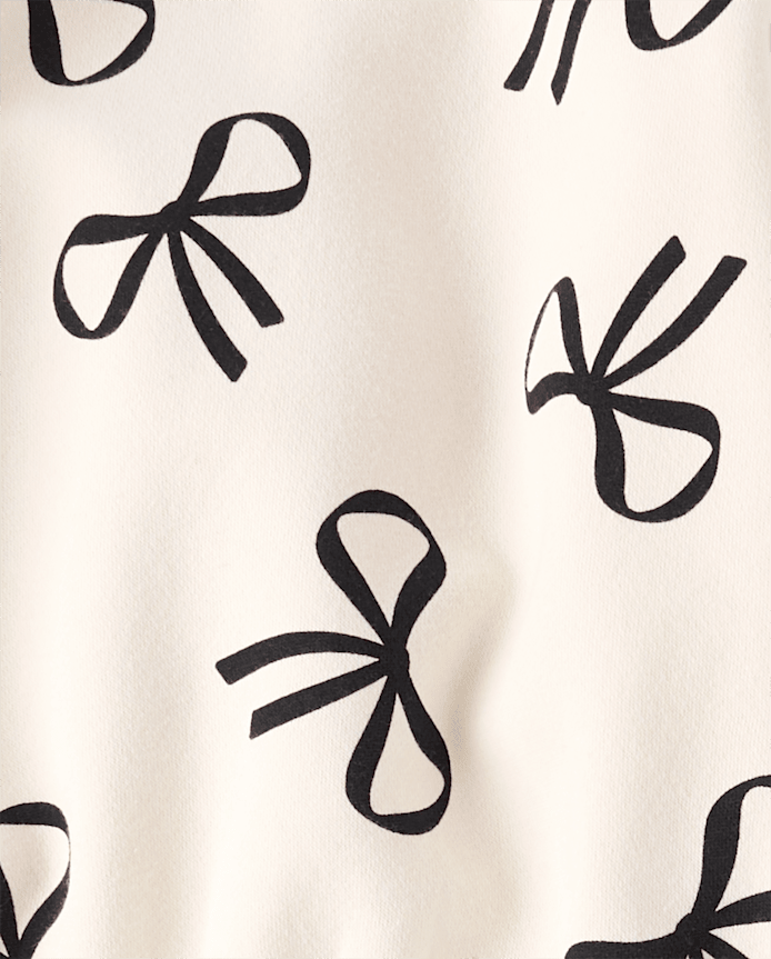 Ensemble 2 pièces en polaire de qualité supérieure avec nœud pour petite fille