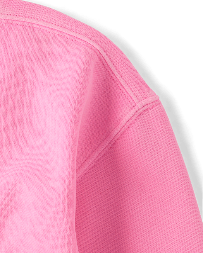 Toddler Girls Garment Dyed Premium Fleece Sweatshirt