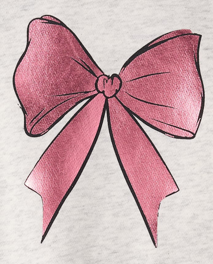 Ensemble 2 pièces en polaire de qualité supérieure avec nœud aluminium pour petite fille