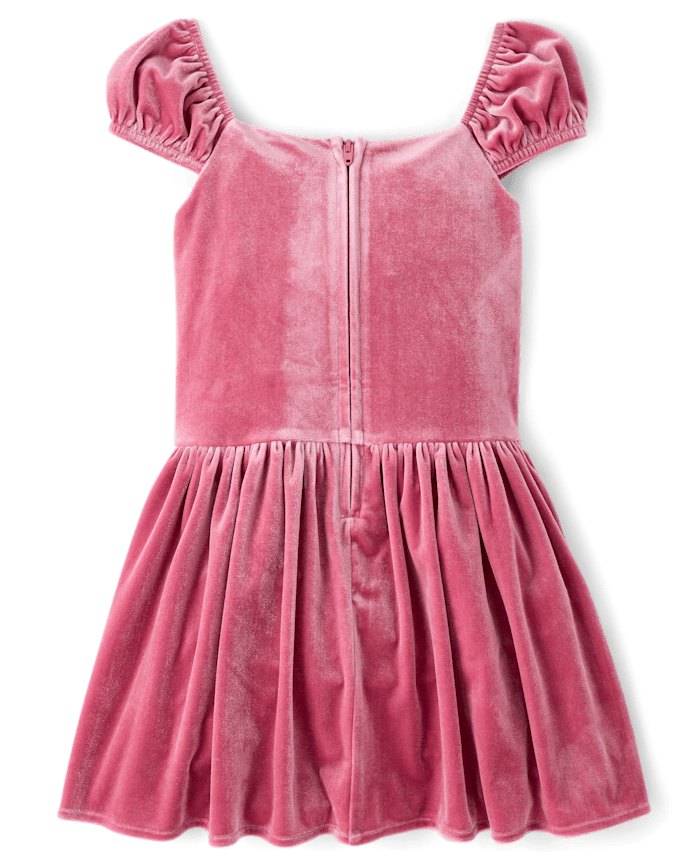 Girls Velour Corset Dress