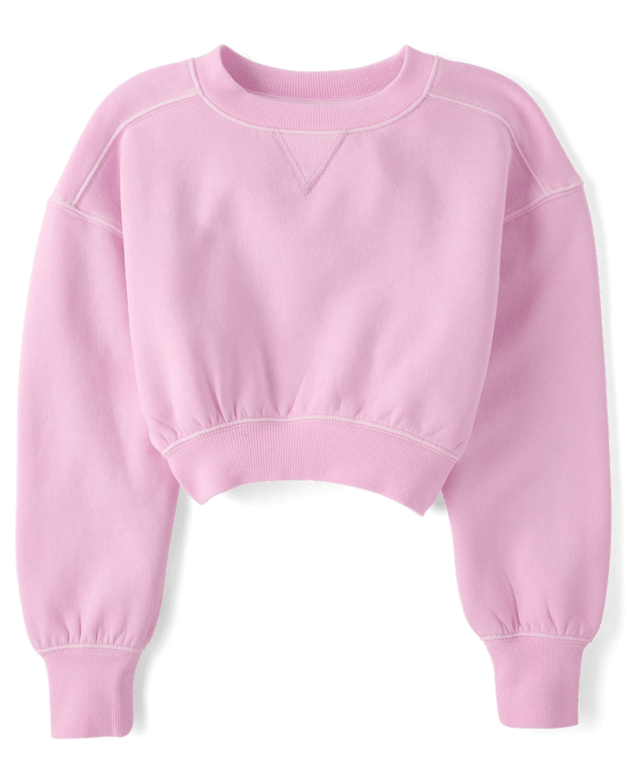 Girls Garment Dyed Premium Fleece Sweatshirt
