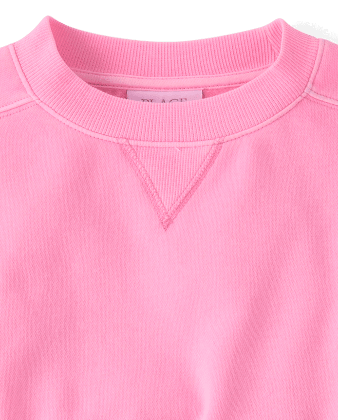 Girls Garment Dyed Premium Fleece Sweatshirt
