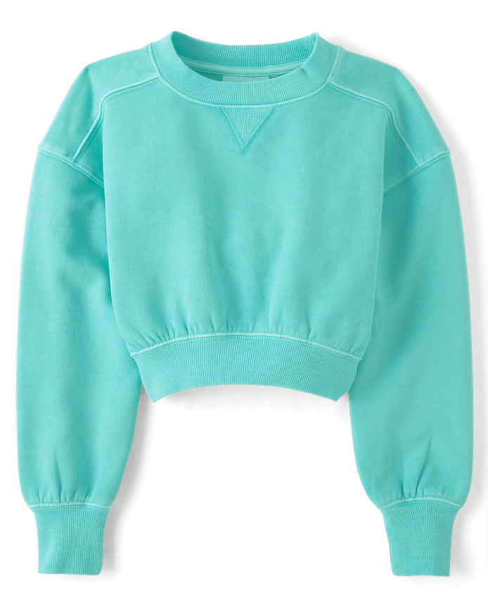 Girls Garment Dyed Premium Fleece Sweatshirt