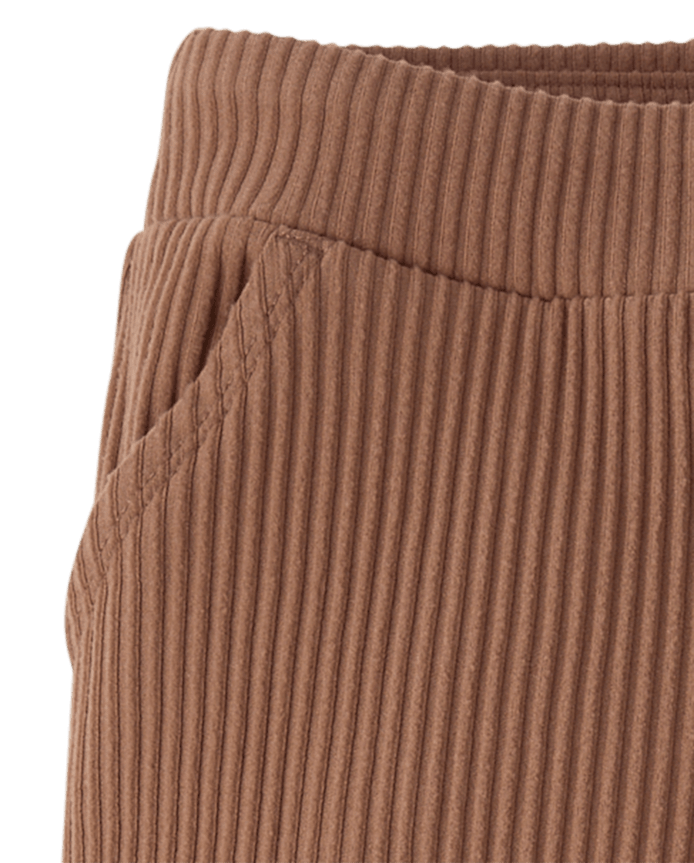 Girls Plush Rib Jogger Pants