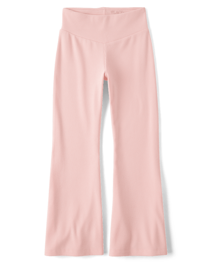 Girls Sueded Rib Flare Leggings