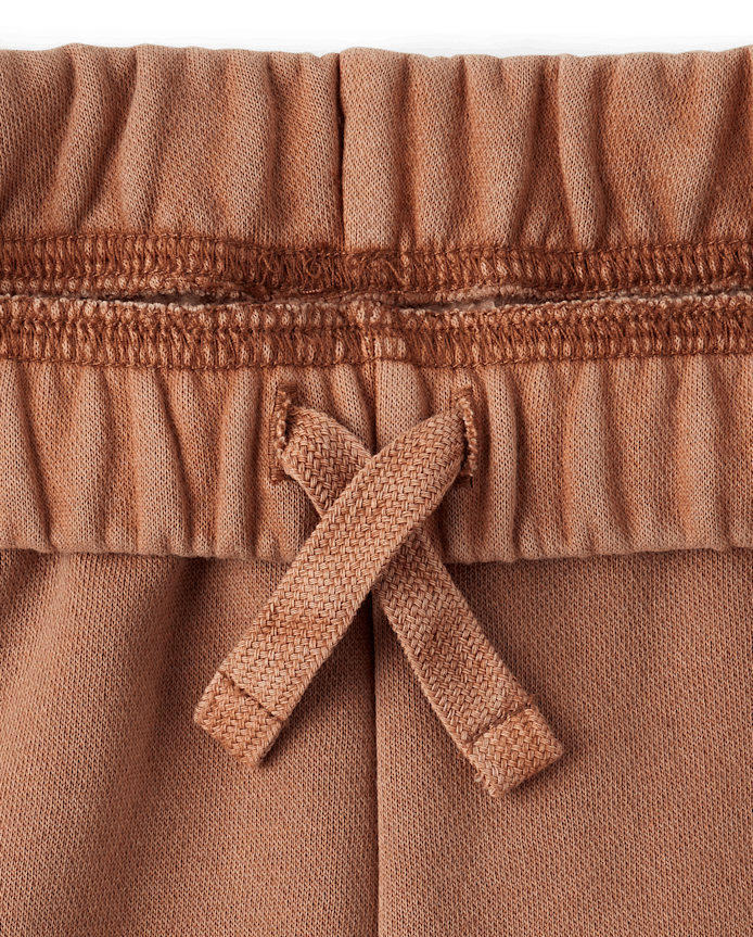 Girls Garment Dyed Premium Fleece Wide Leg Cargo Lounge Pants