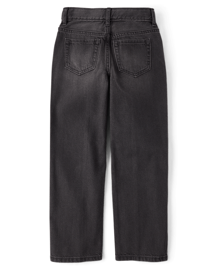 Girls Studded Seam Slouchy Jeans