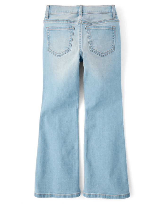 Girls Rhinestone Flare Jeans