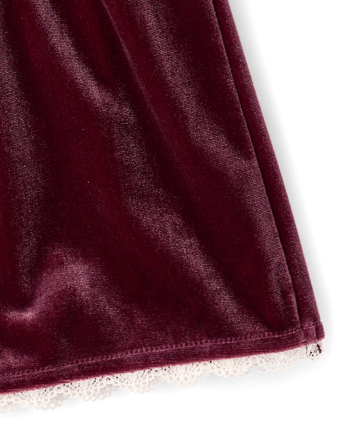 Girls Smocked Velour 2-Piece Outfit Set