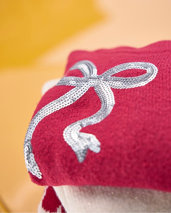 Girls Sequin Bow Sweater