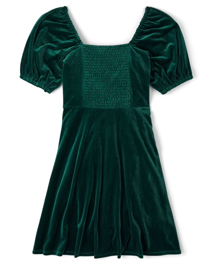 Robe trapèze en velours assortie pour femme