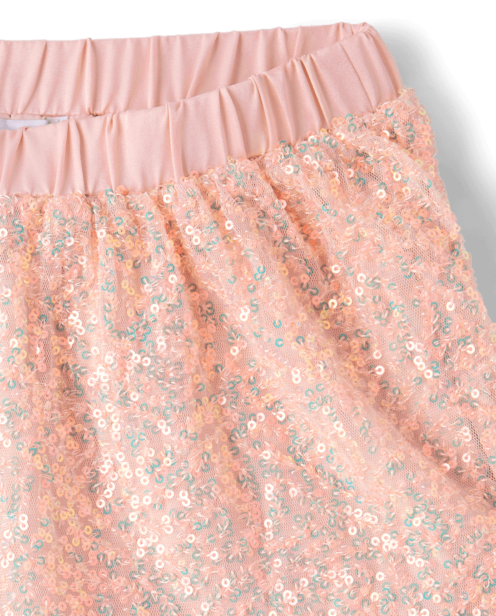 Jupe à volants sequins pour filles