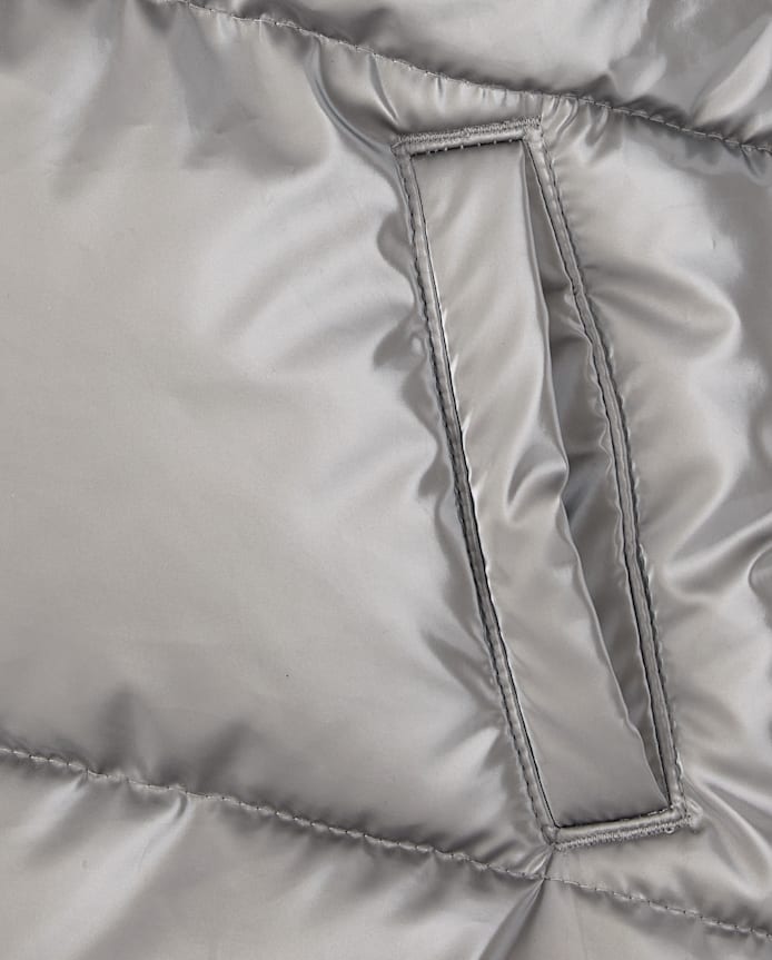 Girls High Shine Midweight Microfleece Lined Puffer Jacket