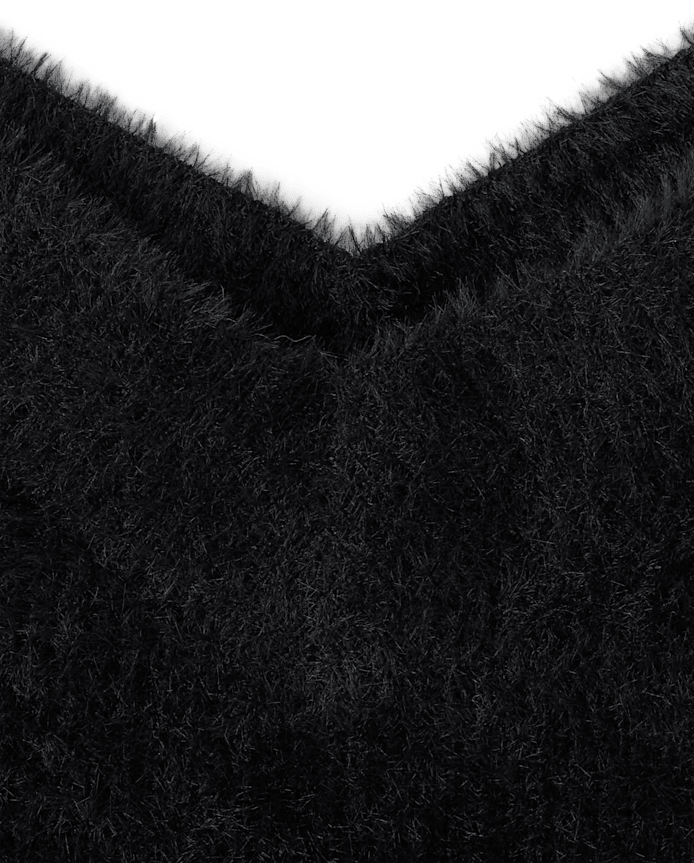 Tween Girls Eyelash V Neck Sweater