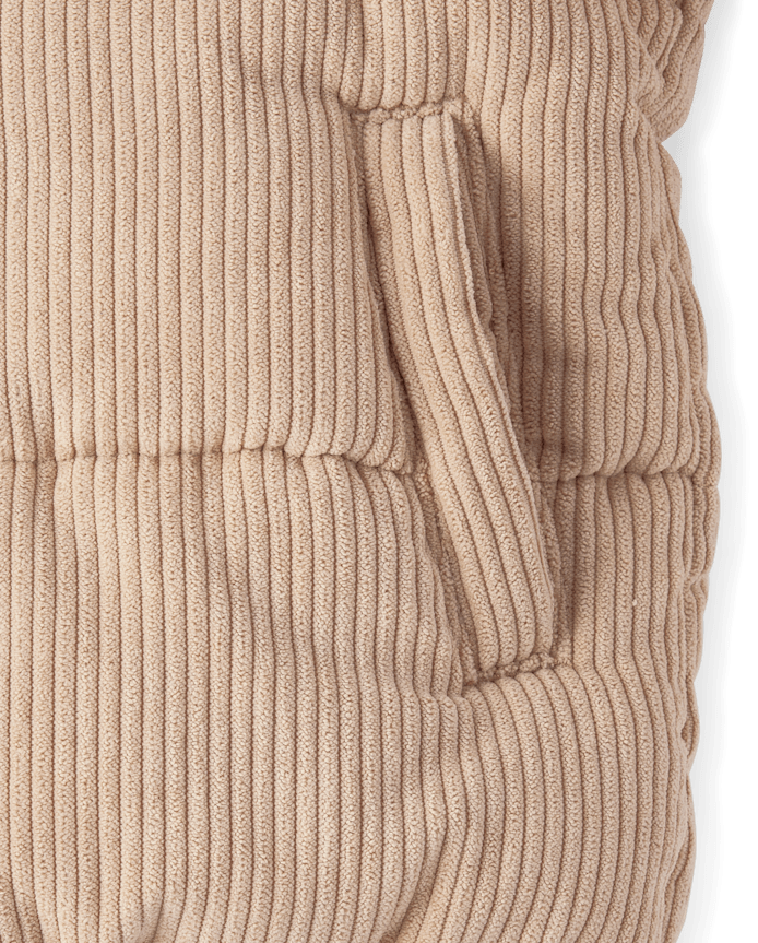 Girls Ribbed Corduroy Midweight Microfleece Lined Puffer Jacket