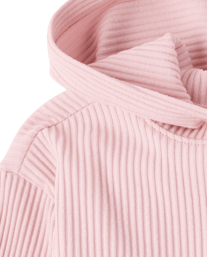 Girls Plush Rib Hoodie
