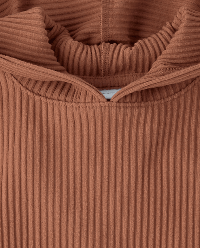 Girls Plush Rib Hoodie