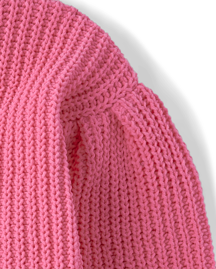 Girls Shaker Stitch Chenille Sweater