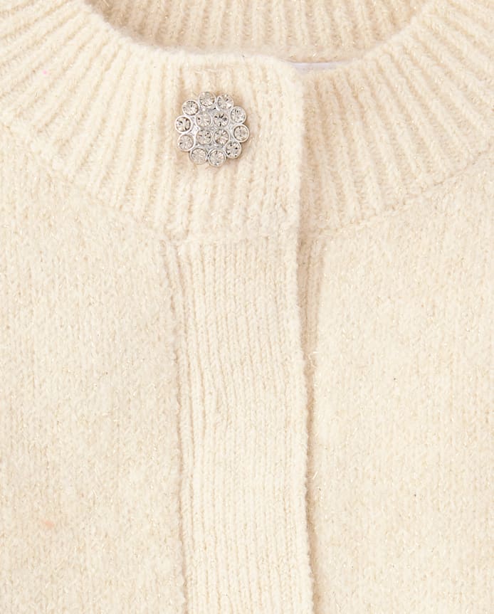 Cardigan pull scintillant pour fille