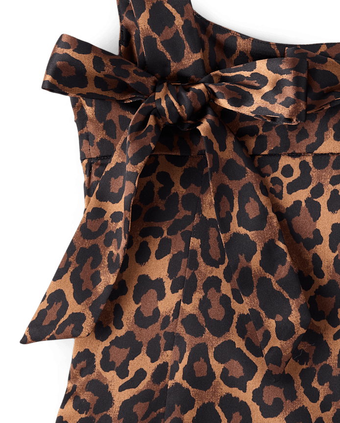 Tween Girls Leopard Satin Dress