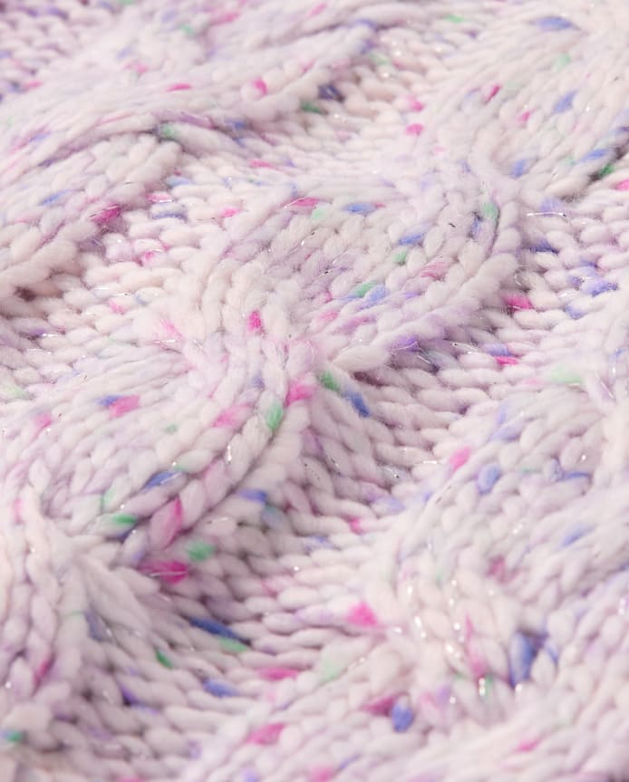 Toddler Girls Rainbow Cable Knit Sweater