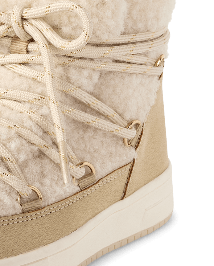Bottines élastiques en sherpa pour filles
