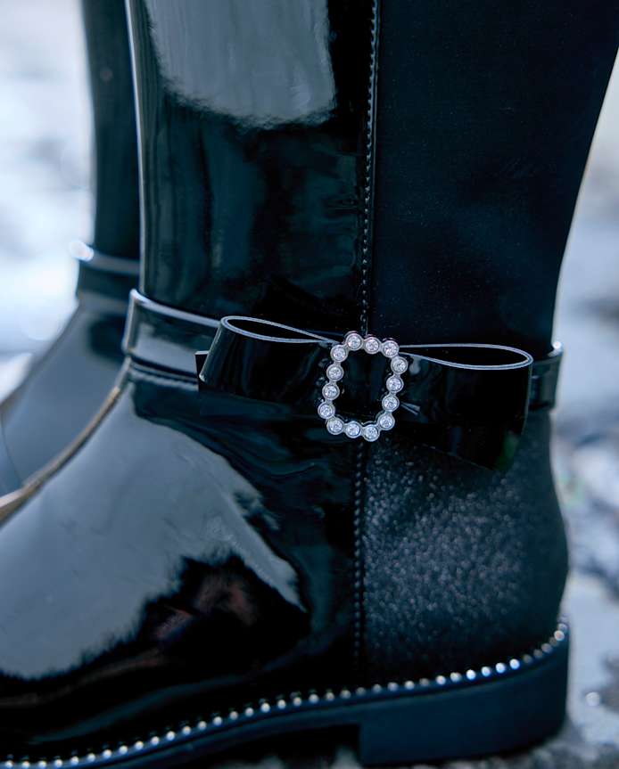 Bottes à nœud strass pour filles