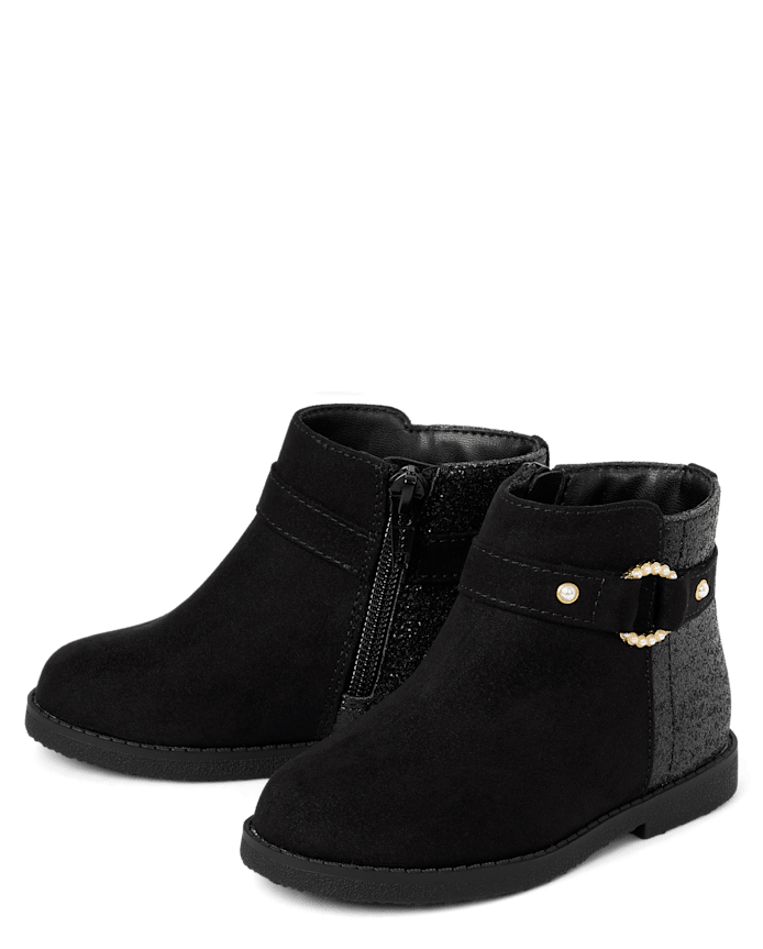 Bottines à fausses perles pour petites filles