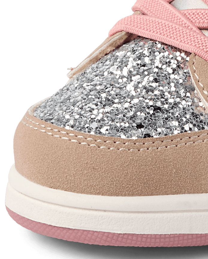 Toddler Girls Iridescent Colorblock High Top Sneakers