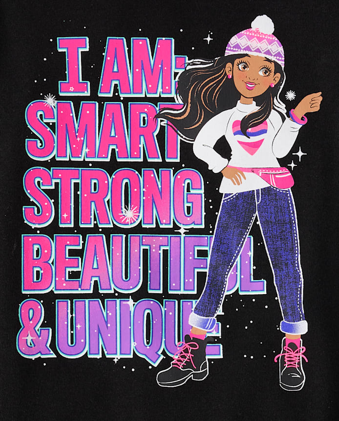 Girls Positive Snug Fit Cotton Pajamas