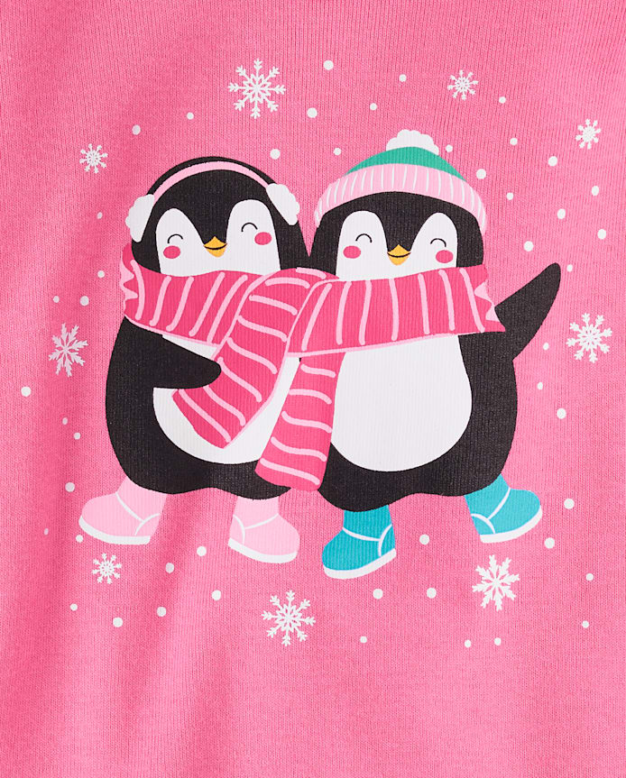 Baby And Toddler Girls Penguin Snug Fit Cotton Pajamas