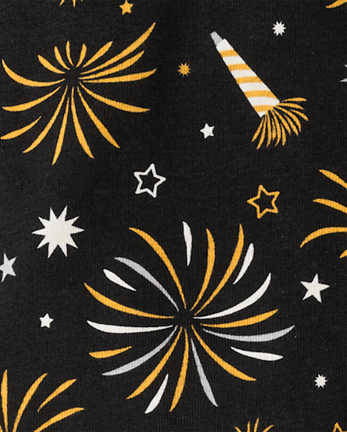 Baby And Toddler Matching Family Glow New Year Cotton Pajamas