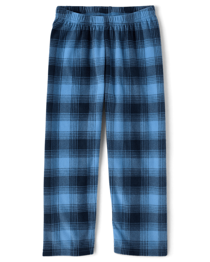 Boys Plaid Microfleece Pajama Pants