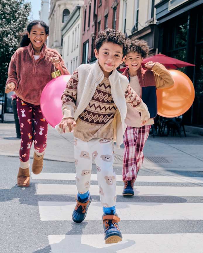 Baby And Toddler Girls Bear Velour Pajamas