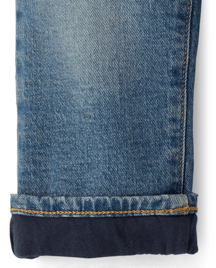 Jean ample doublé à revers retroussés style années 90 pour bébés et tout-petits garçons