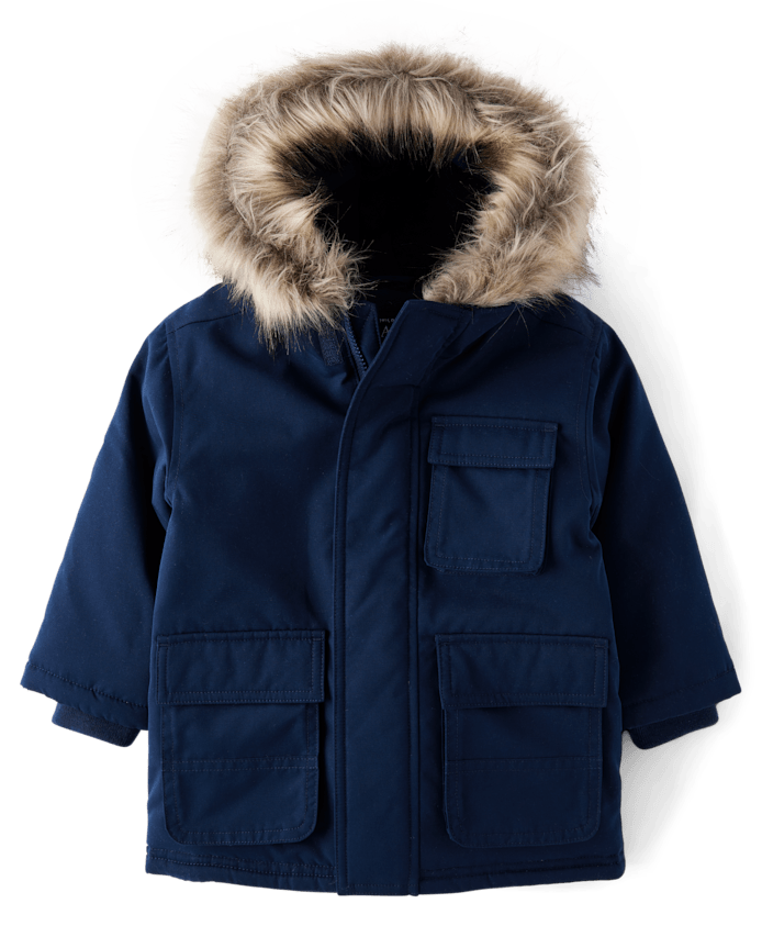 Baby And Toddler Midweight Microfleece Lined Utility Parka Jacket