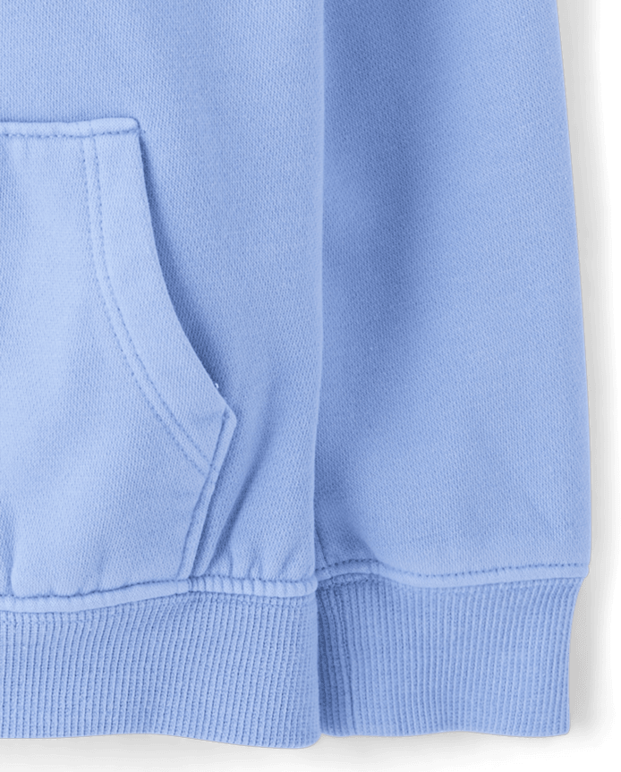 Baby And Toddler Garment Dyed Premium Fleece Zip Up Hoodie