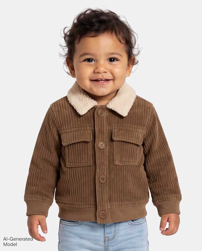 Baby Boys Faux Cord Utility Jacket