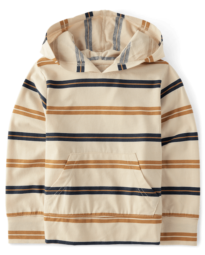 Baby And Toddler Boys Striped Hooded Top