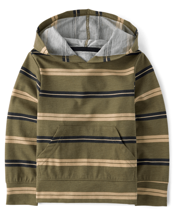 Haut à capuche rayé pour bébé et tout-petit garçon
