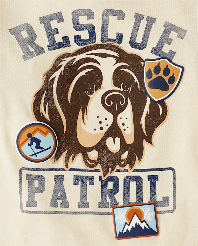 Baby And Toddler Boys Puff Print Graphic Layered Top