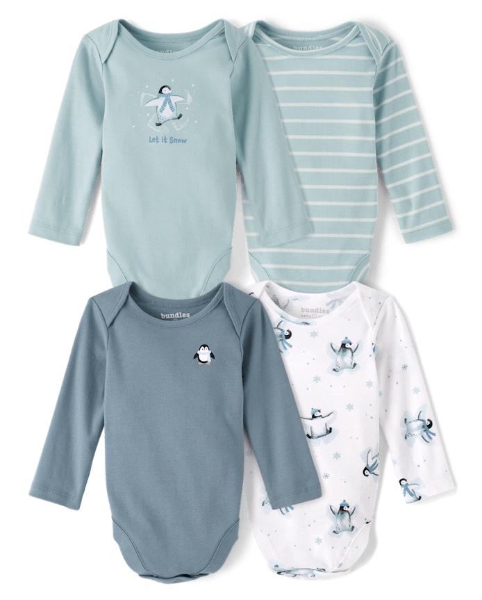 Baby Boys Penguin Bodysuit 4-Pack