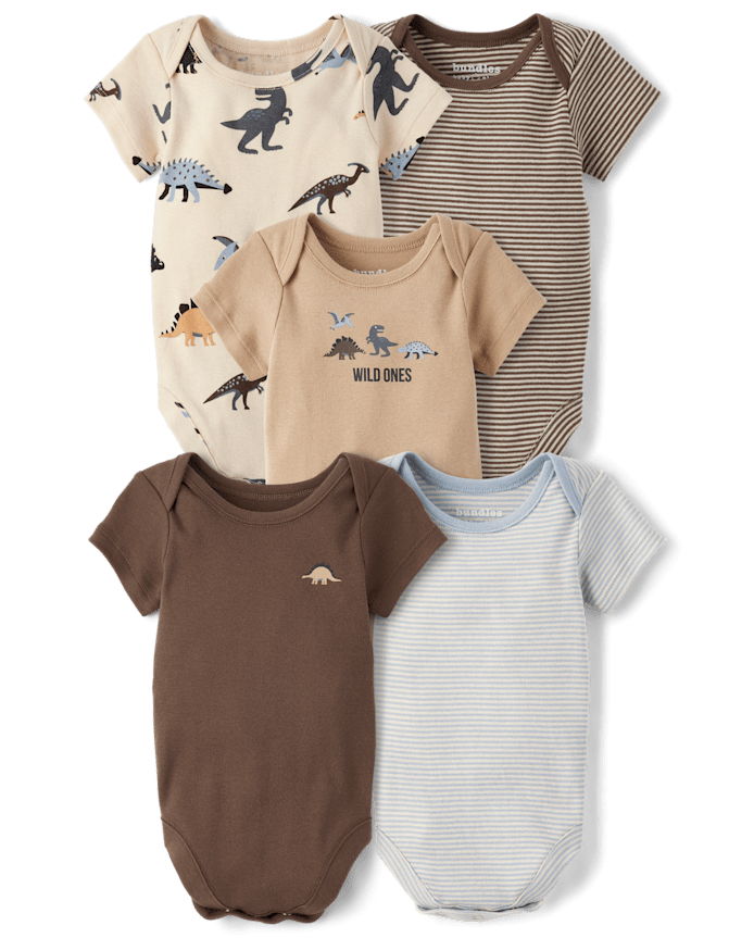 Baby Boys Dino Bodysuit 5-Pack